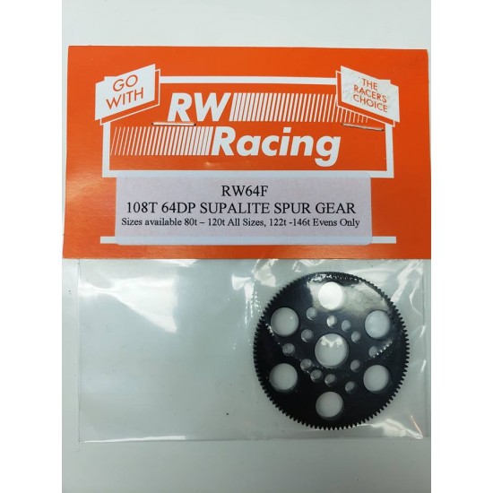 RW Racing 108T 64DP supalite Spur Gear